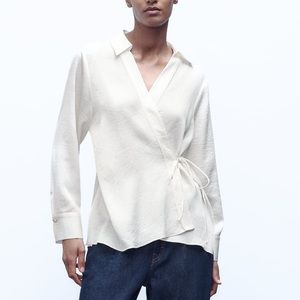 Zara wrap blouse